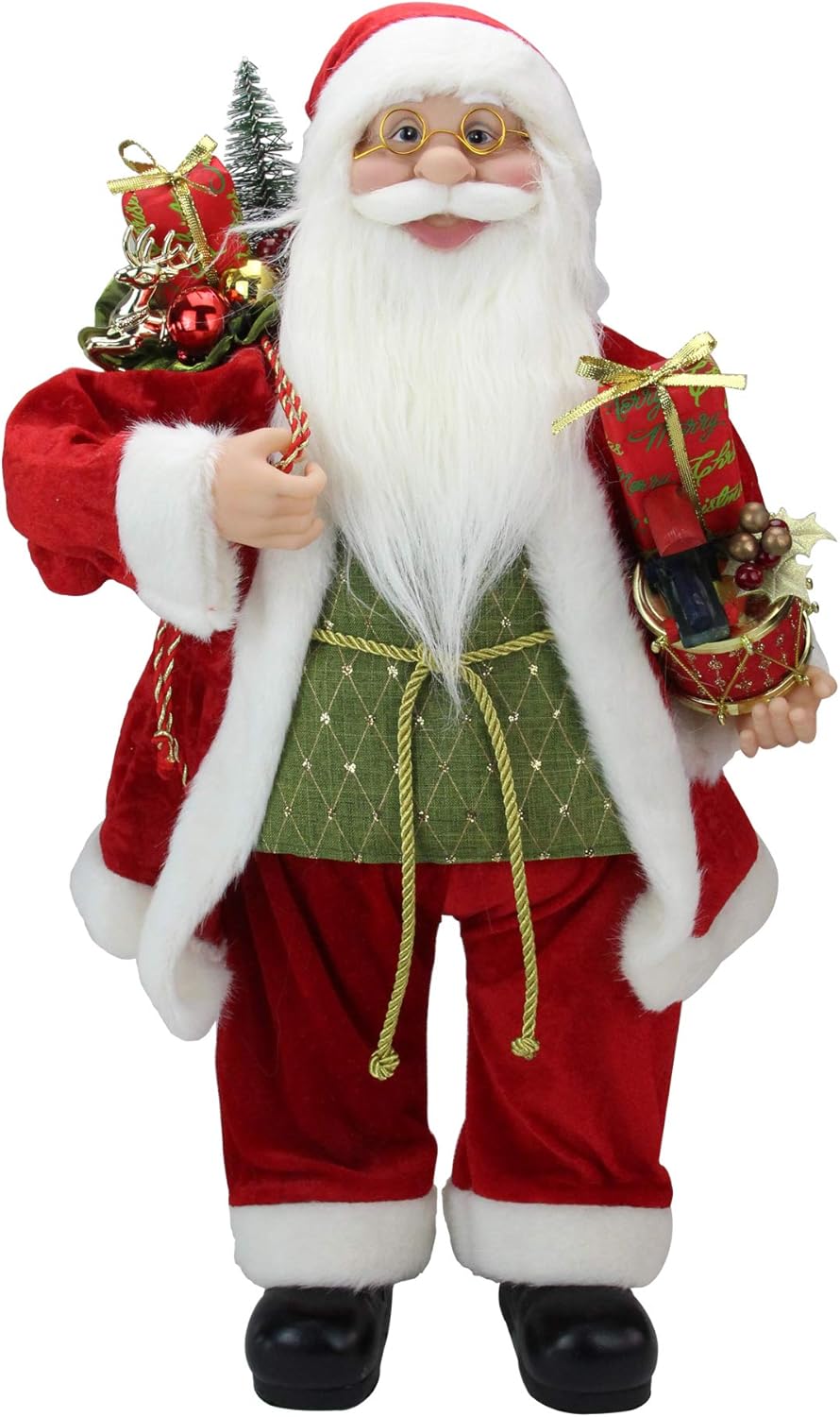 FIGURA NAVIDEÑA DE SANTA DE 90CM CON REGALOS