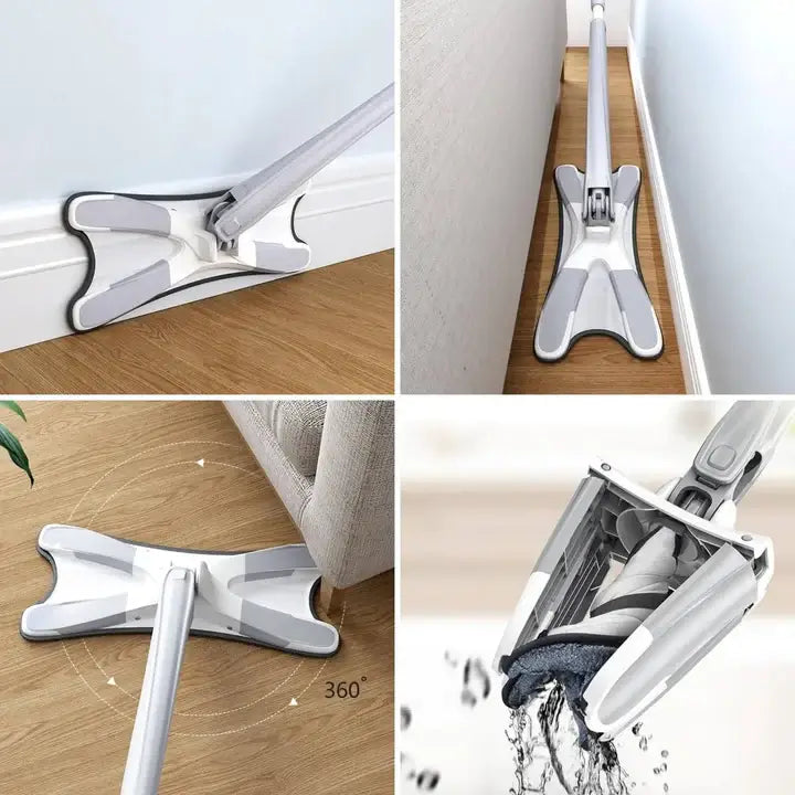 TRAPEADOR DE MICROFIBRA DE 360 GRADOS - AUTOESCURRIDO DE MANOS LIBRES - Santa VIP EC